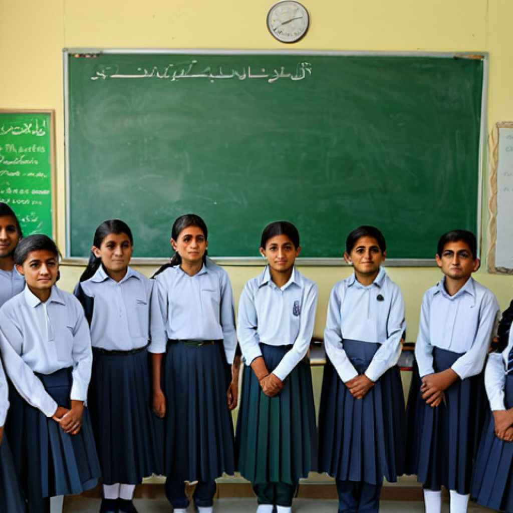 **
"A group of Pakistani students in a bright, modern classroom, fully clothed in modest school uniforms, learning about environmental conservation from a female teacher. The classroom is decorated with posters about recycling and renewable energy. Safe for work, appropriate content, professional, perfect anatomy, correct proportions, well-formed hands, natural pose, family-friendly."
**